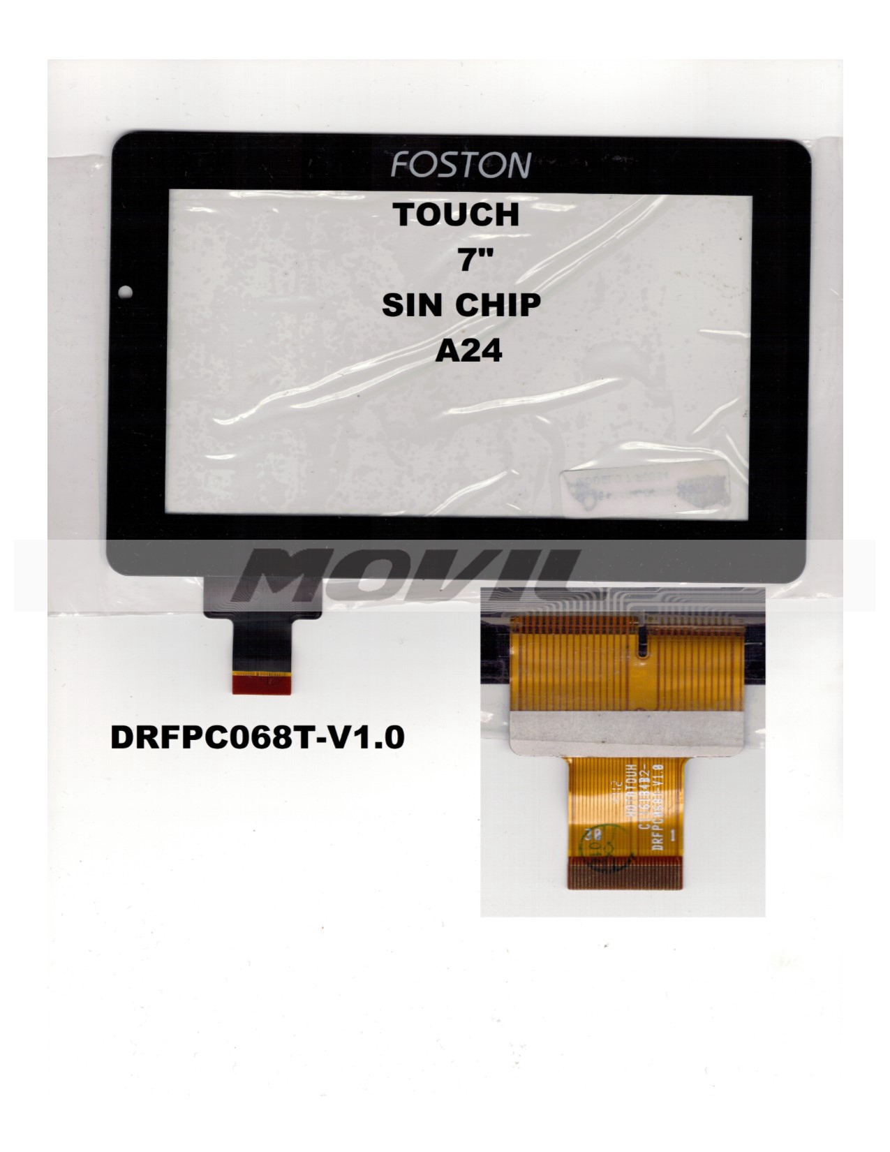 Touch tactil para tablet flex 7 inch SIN CHIP A24 DRFPC068T-V1.0